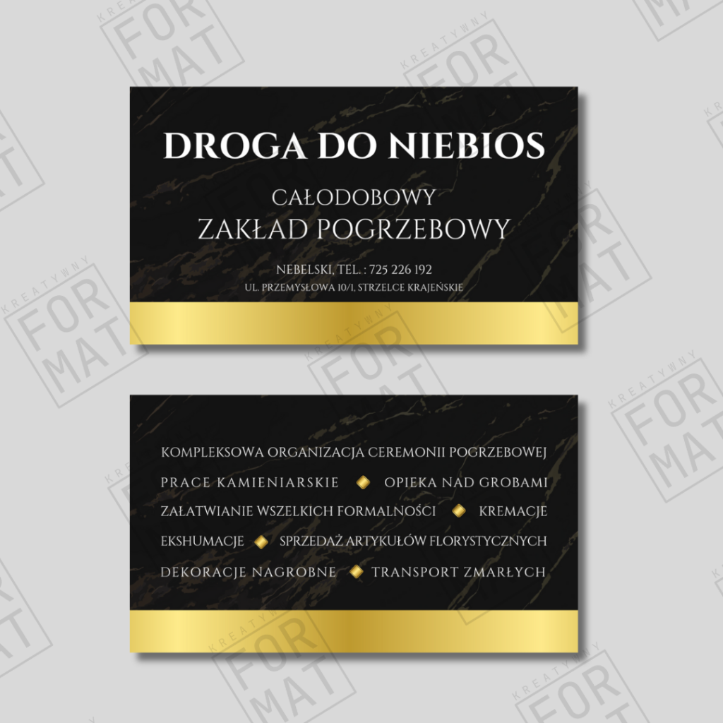 Proejtk i druk wizytówki