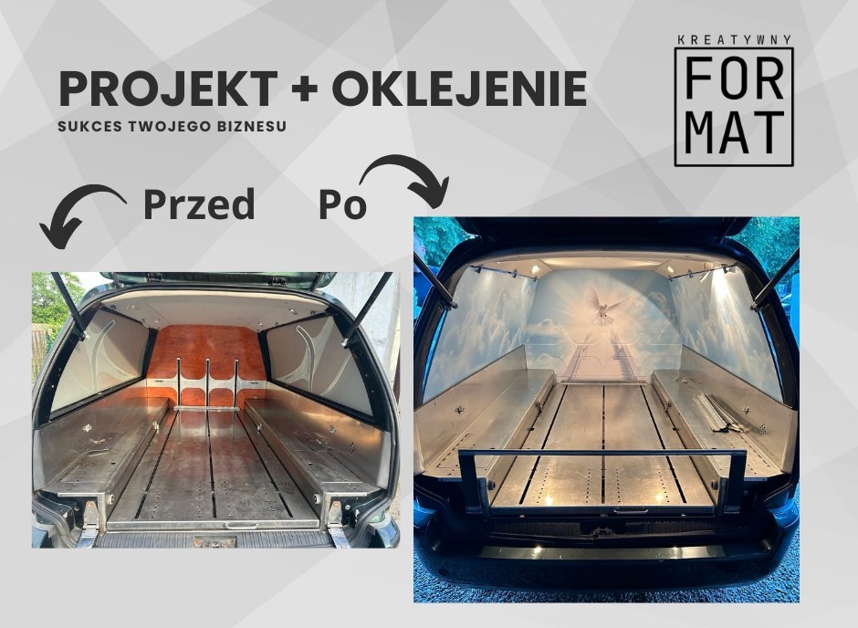 Projekt i oklejene pojazdu
