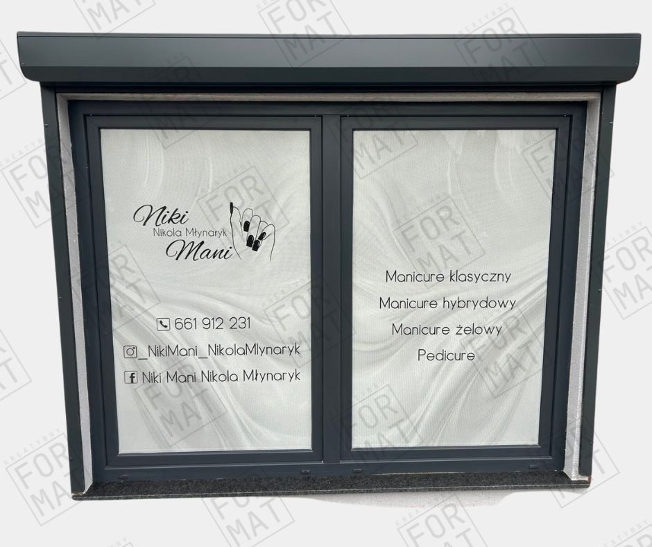 projekt i oklejenie witryn